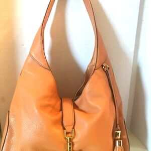 GILI Elegant Tan Leather Hobo Bag
